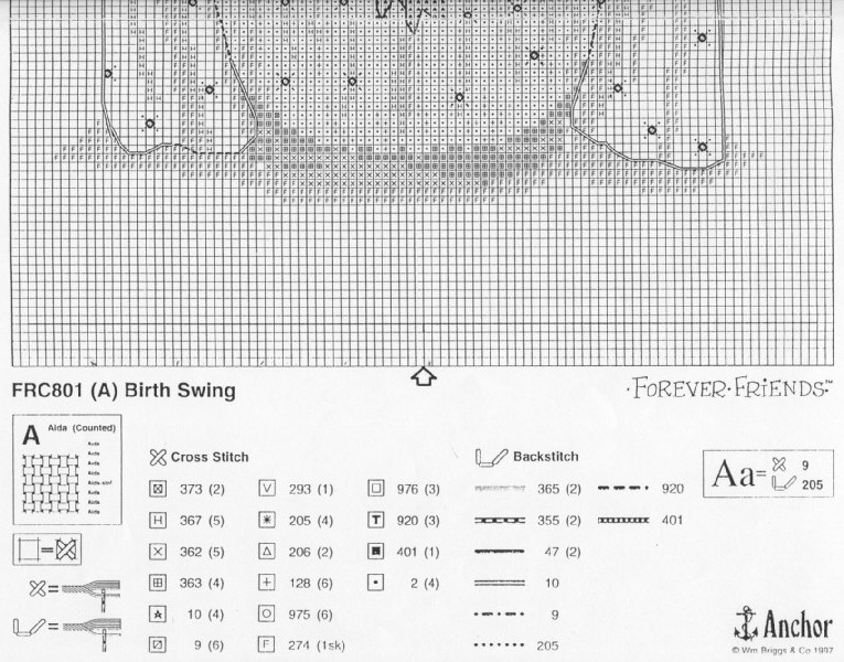 Schema punto croce Nascita Con Culletta 2