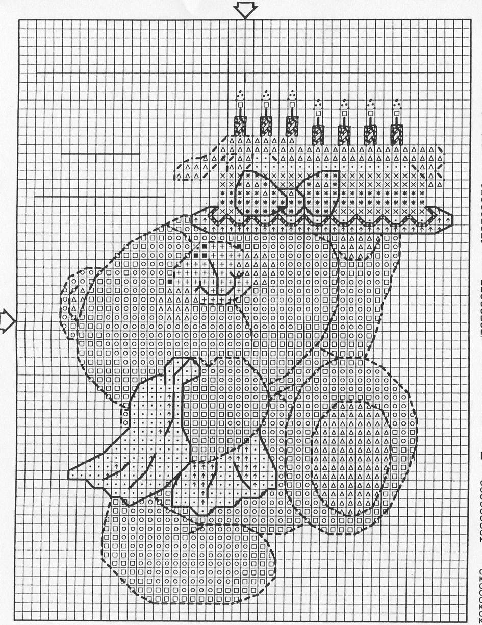 Schema punto croce Nascita Con Culletta 9
