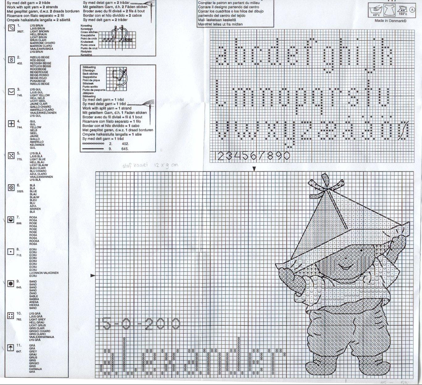Schema punto croce Nascita Happy Friends 27