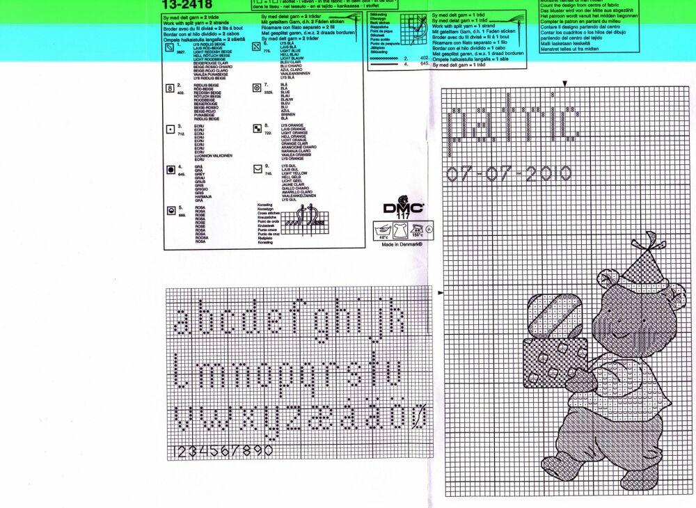 Schema punto croce Nascita Happy Friends 29