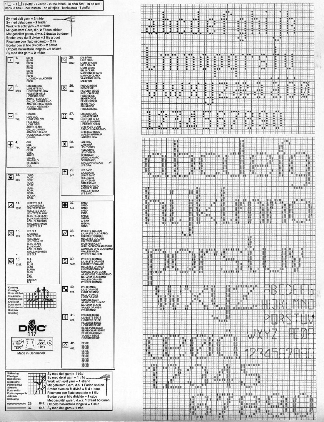 Schema punto croce Nascita Happy Friends 34