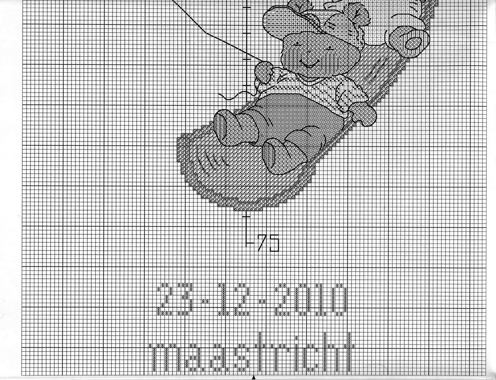 Schema punto croce Nascita Happy Friends 40