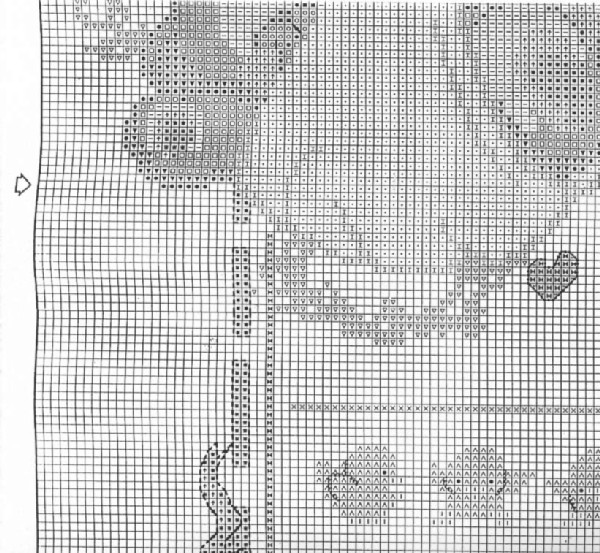 Schema punto croce Nascita Orsetti 2b