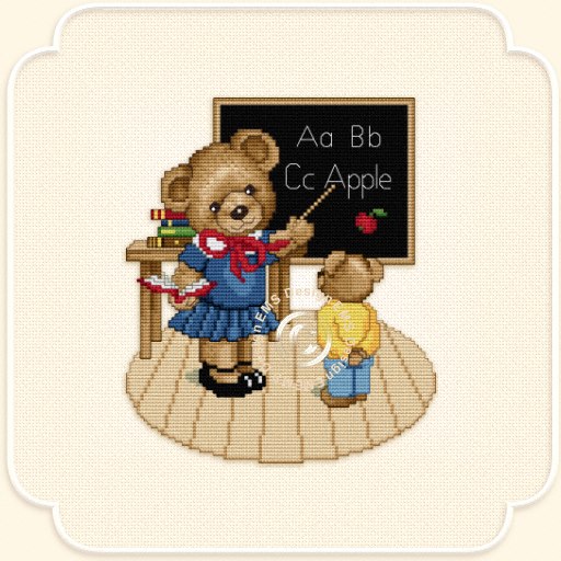 Schema punto croce Orsetta Maestra 1