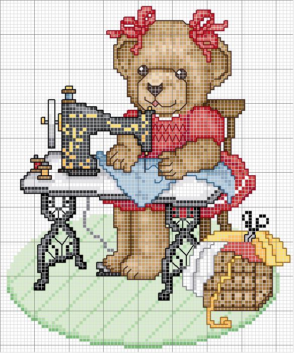 Schema punto croce Orsetta Sarta 2