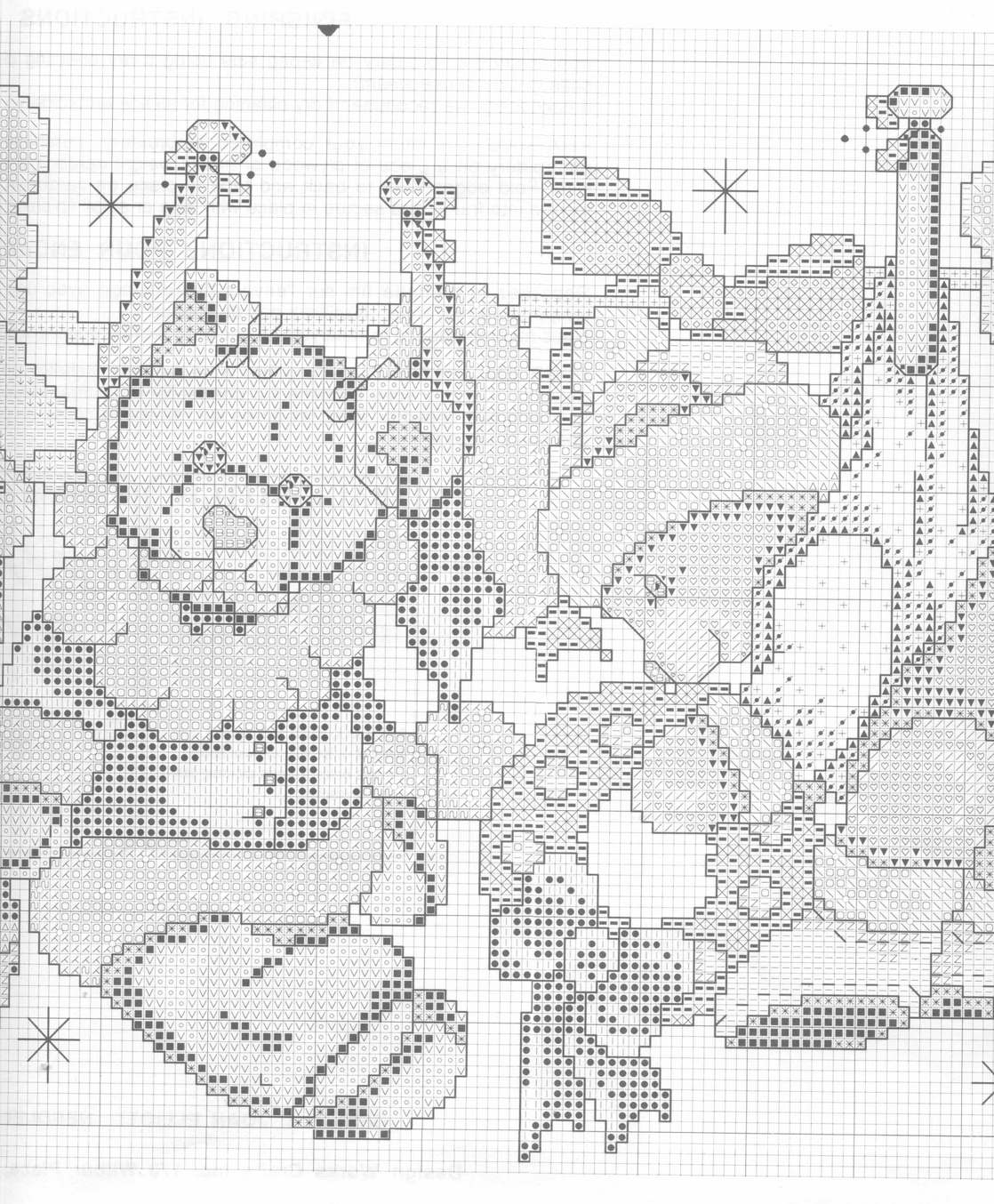 Schema punto croce Orsetti Natalizi Appesi 3