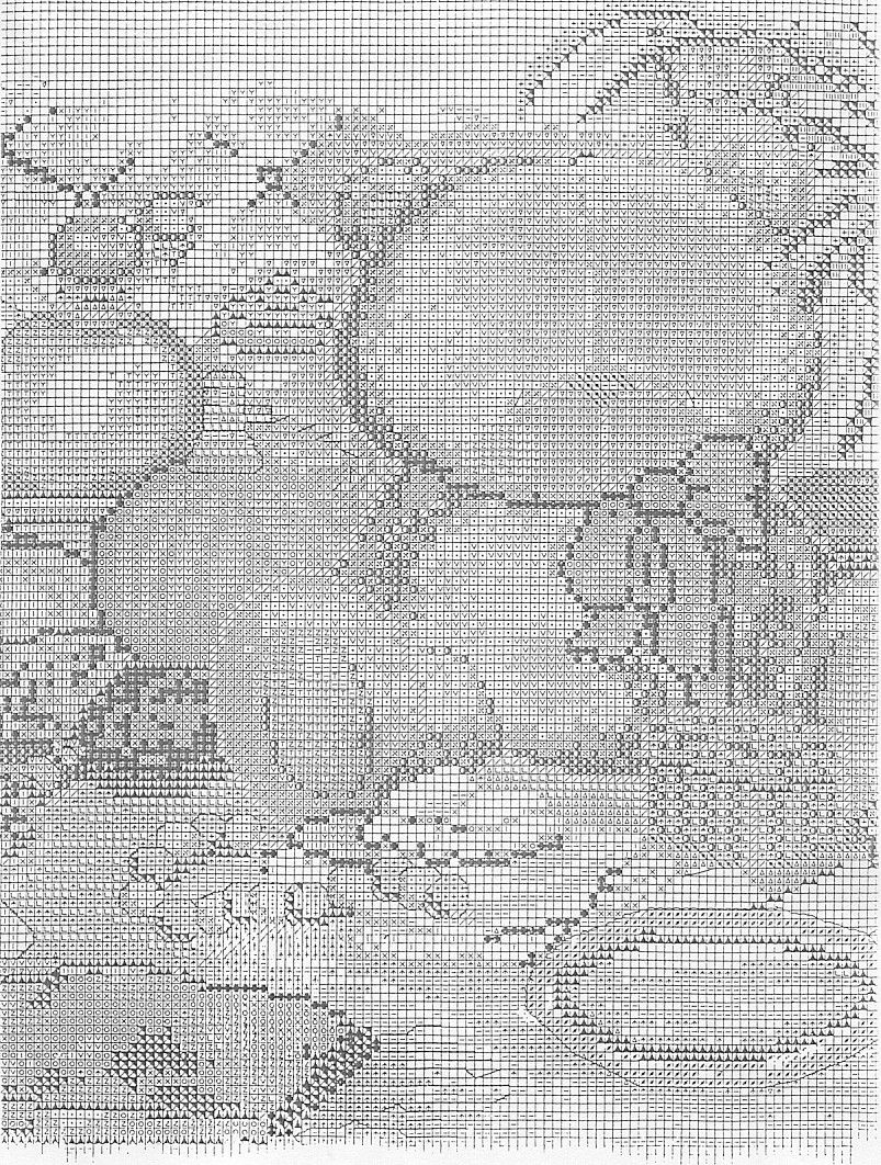 Schema punto croce Orsetto A Terra 4