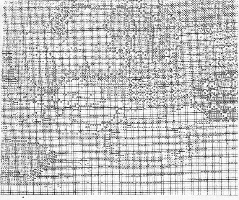 Schema punto croce Orsetto A Terra 7