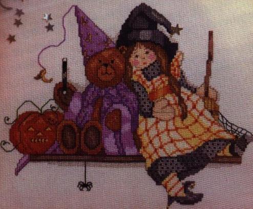 Schema punto croce Orso Mago 1