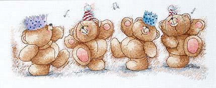 Schema punto croce Party Animals 1