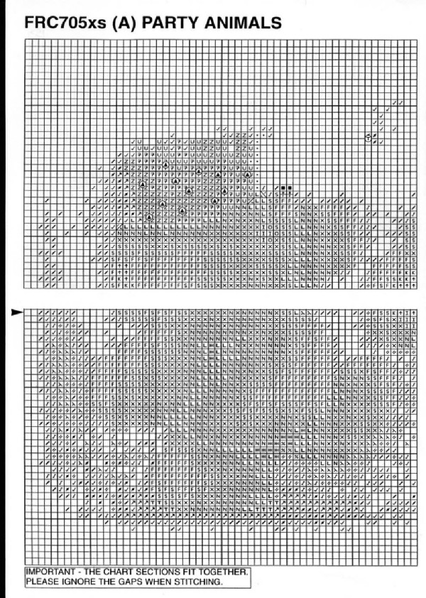 Schema punto croce Party Animals 5