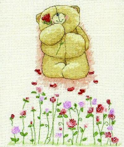 Schema punto croce Rose Petal 1