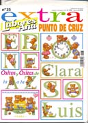 Schema punto croce Abecedario Orsetti 1