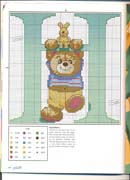 Schema punto croce Abecedario Orsetti 1h