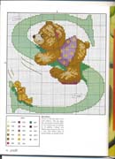 Schema punto croce Abecedario Orsetti 1s