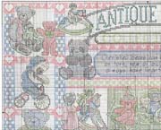 Schema punto croce Antique Bears 2