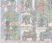 Schema punto croce Antique Bears 4