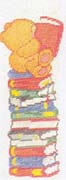 Schema punto croce Book Worm Bookmark 1