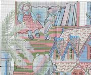 Schema punto croce Dollhouse Tea Party 2