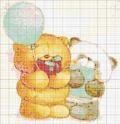 Schema punto croce Friends With Presents