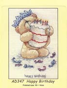 Schema punto croce Happy Birthday 4