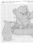 Schema punto croce Lickle Teddy Bath 3