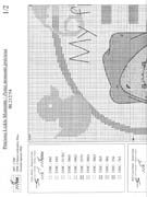 Schema punto croce Lickle Teddy Nascita 4