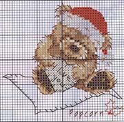 Schema punto croce Lickle Teddy Natale2