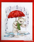 Schema punto croce Lickle Teddy Pioggia 1