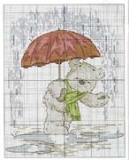 Schema punto croce Lickle Teddy Pioggia 2