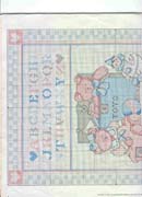 Schema punto croce Nursery Bears 3