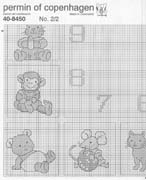 Schema punto croce Orologio Happy Friends 4