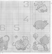 Schema punto croce Orologio Happy Friends 5