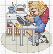 Schema punto croce Orsetta Segretaria 2