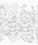 Schema punto croce Orsetti Natalizi Appesi 2