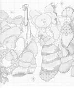 Schema punto croce Orsetti Natalizi Appesi 4