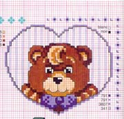 Schema punto croce Orsetto1