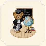 Schema punto croce Orsetto Professore 1