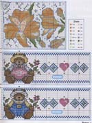 Schema punto croce Orsi Fiori