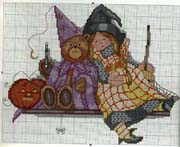 Schema punto croce Orso Mago 2