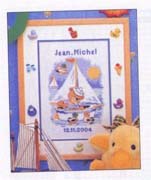 Schema punto croce Orso Marinaio 1