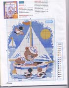 Schema punto croce Orso Marinaio 2