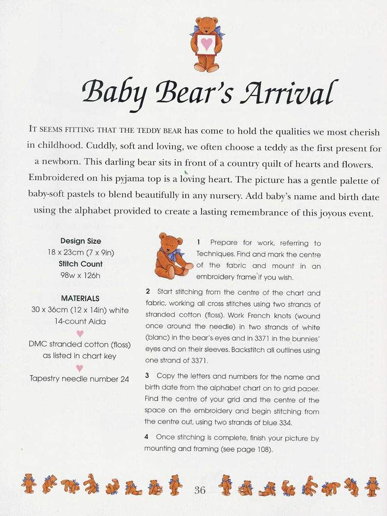 Schema punto croce Teddies 33