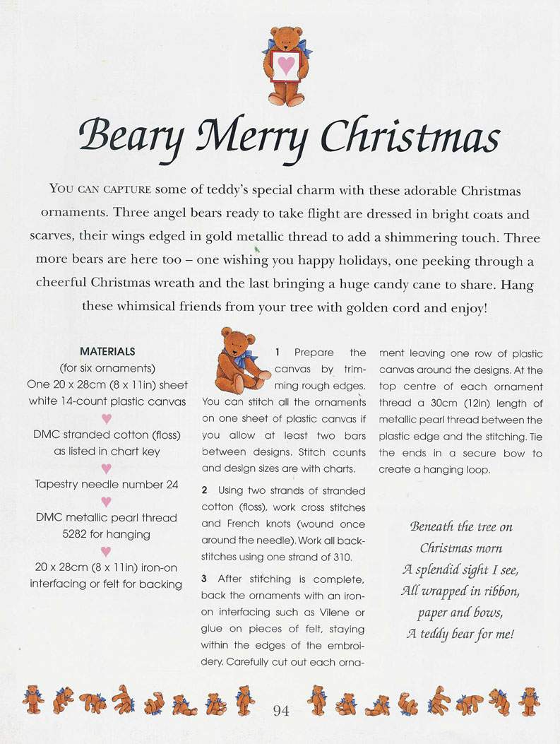 Schema punto croce Teddies 91