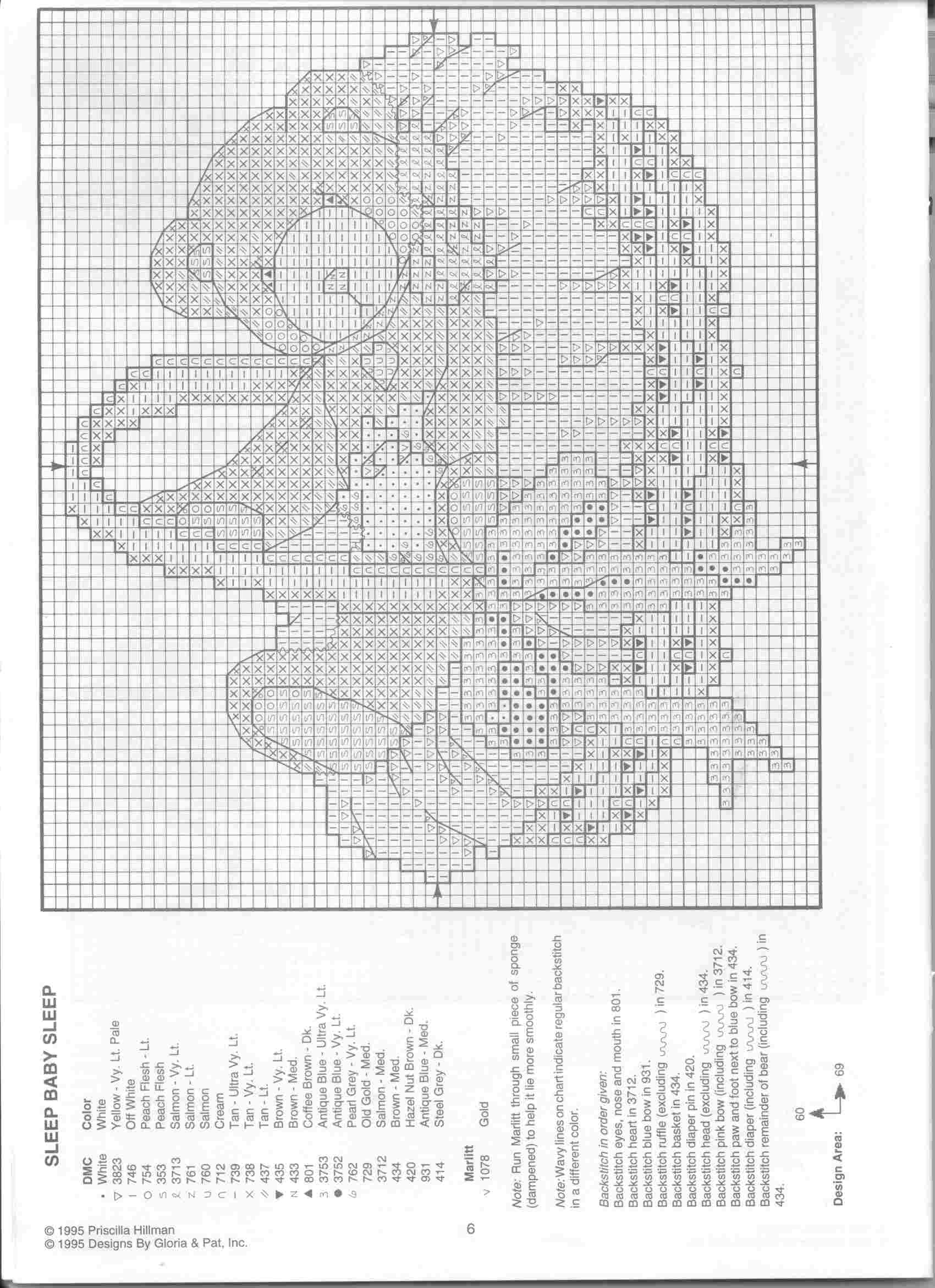 Schema punto croce Teddies Nursery 6