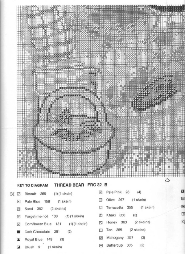 Schema punto croce Thread Bear 4