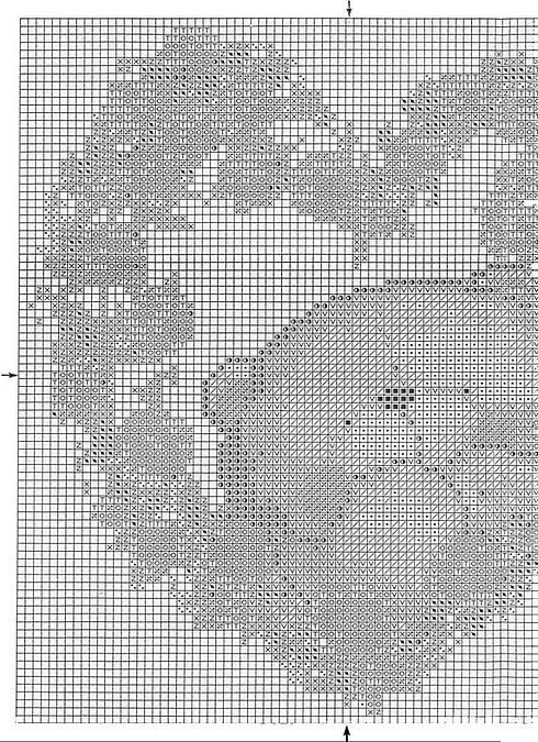Schema punto croce Valentine Bear 2