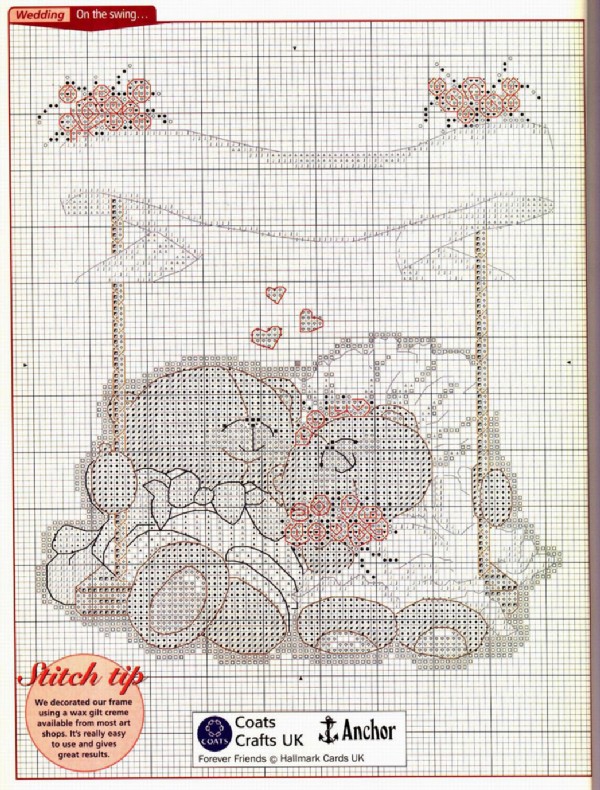 Schema punto croce Wedding On Swing 2