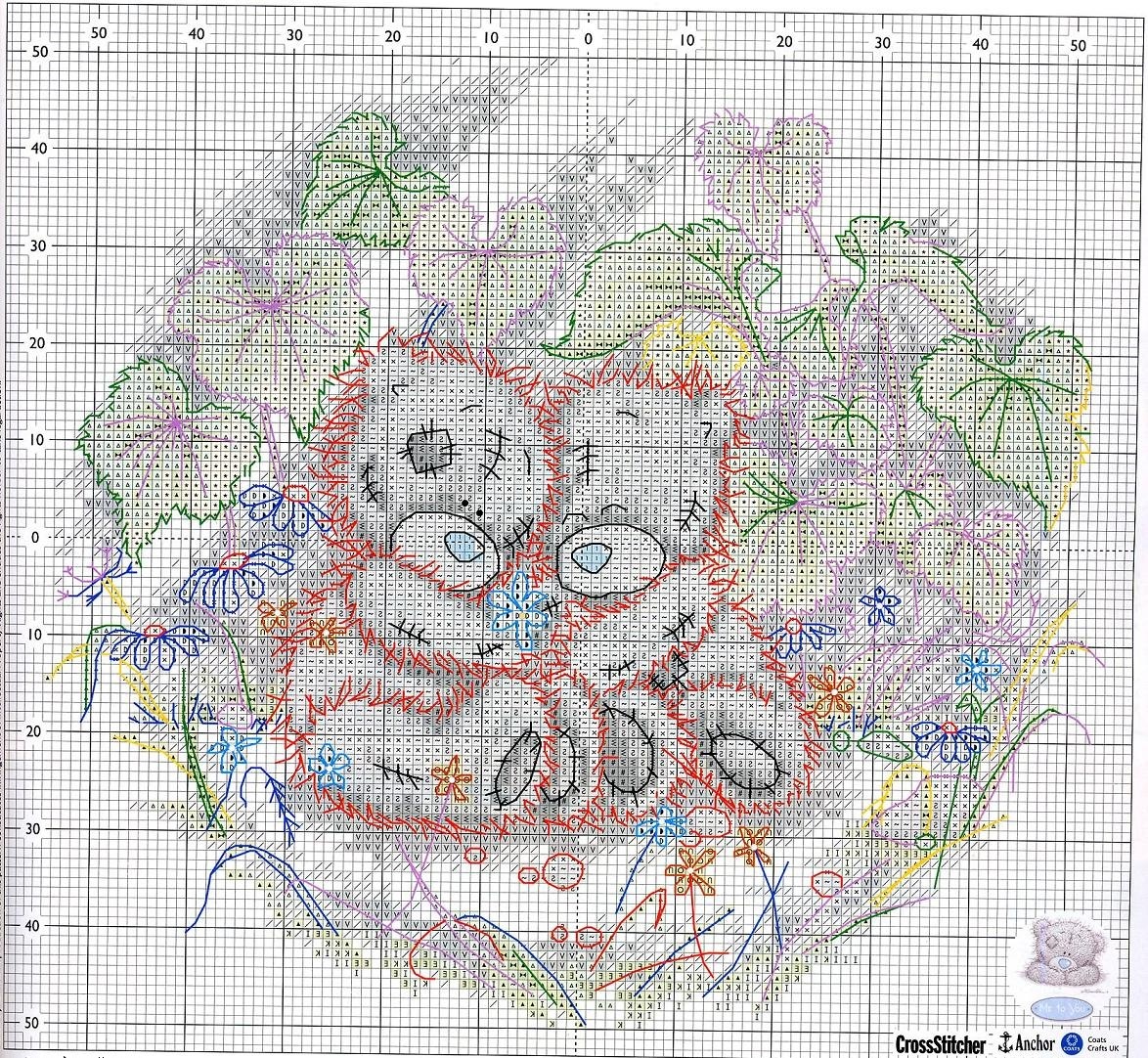 Schema punto croce Abbraccio 3