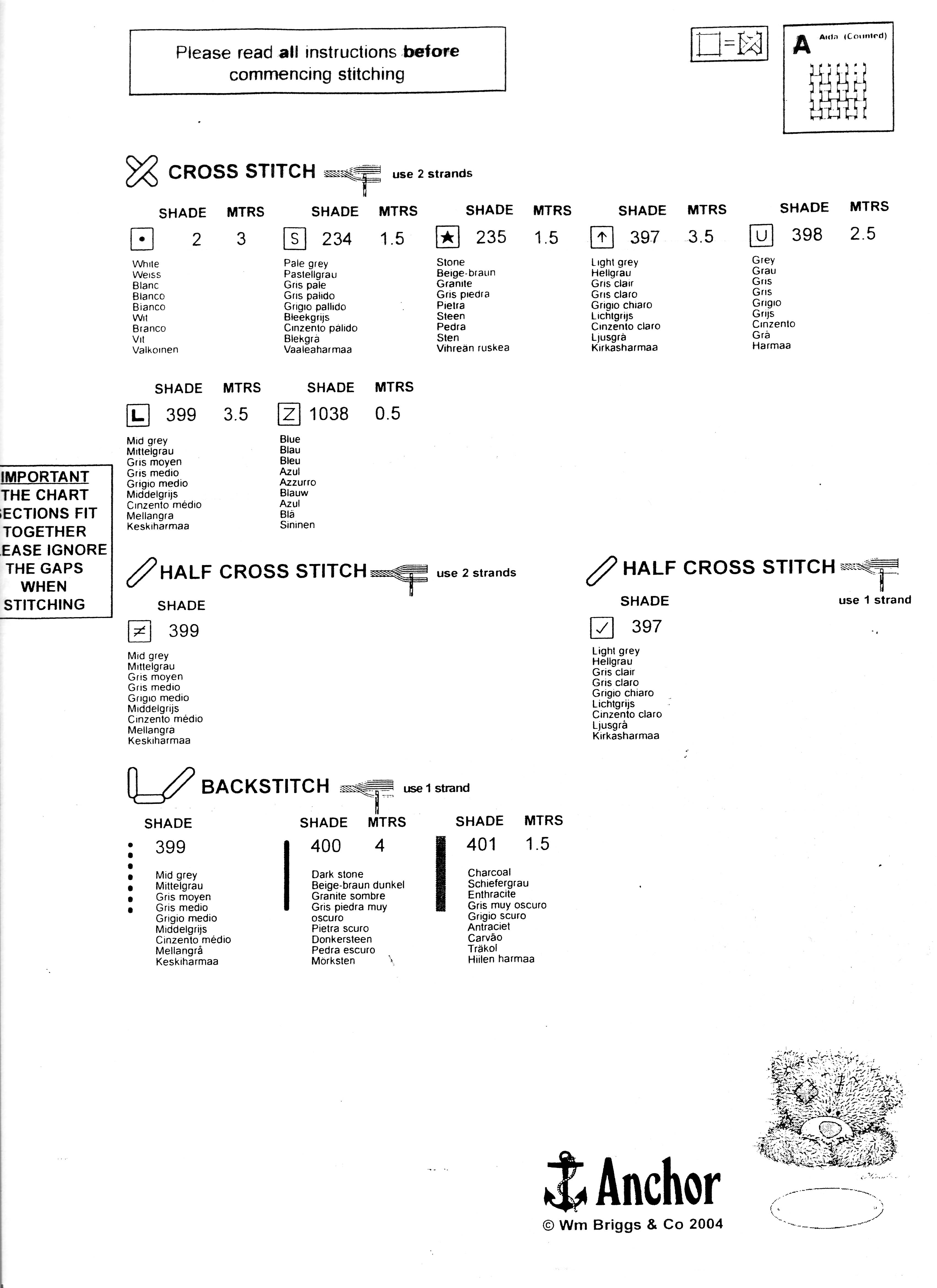 Schema punto croce Amico 4